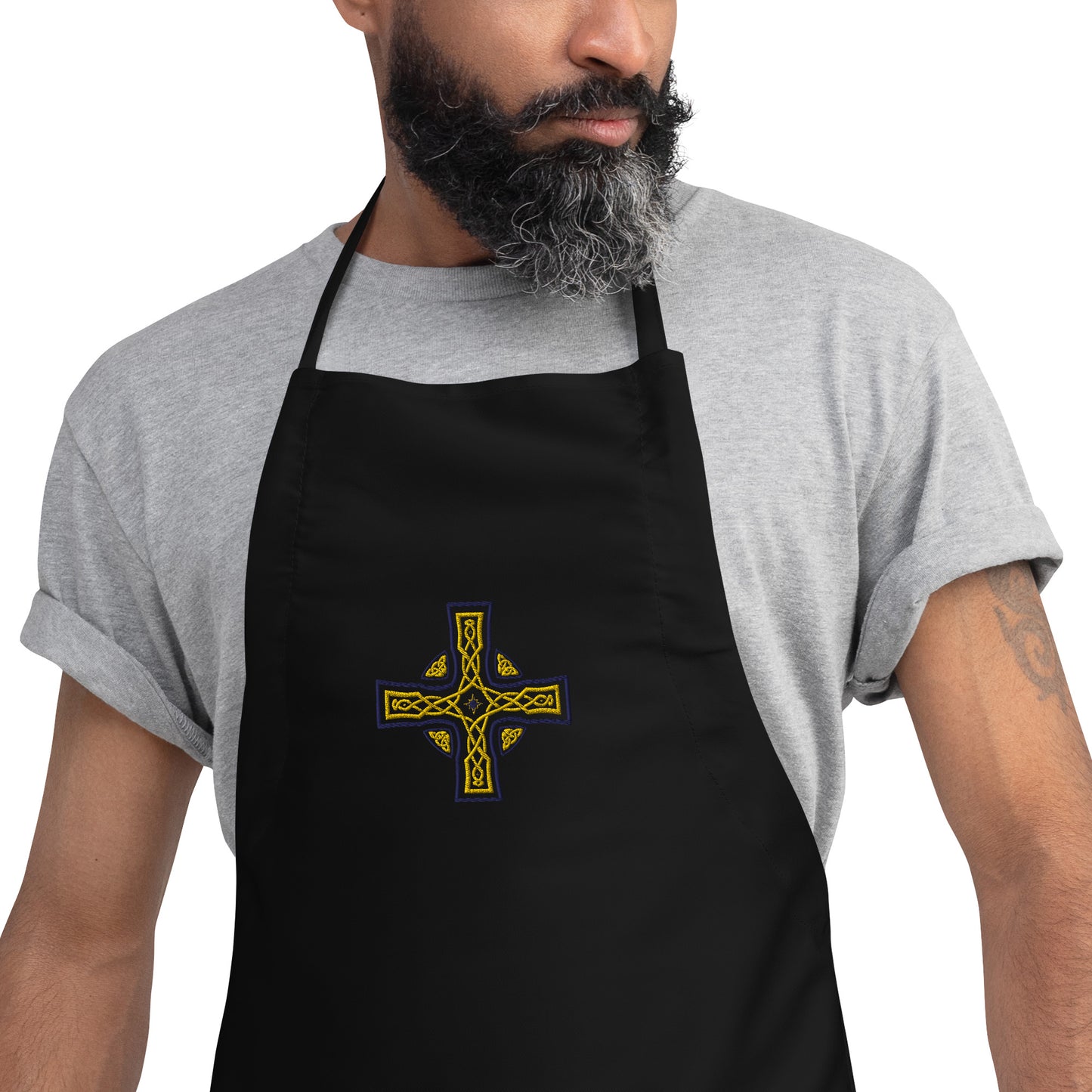 Embroidered Cross of Morning"s Glory Apron