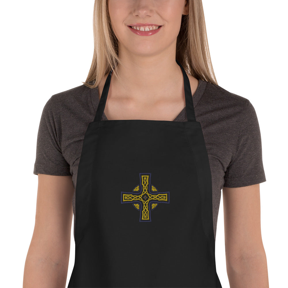 Embroidered Cross of Morning"s Glory Apron