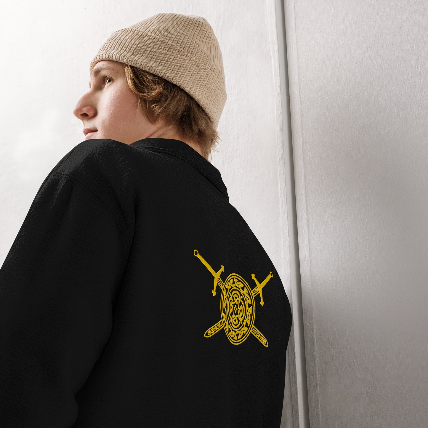 Double Claymore Embroidered Fleece Pullover