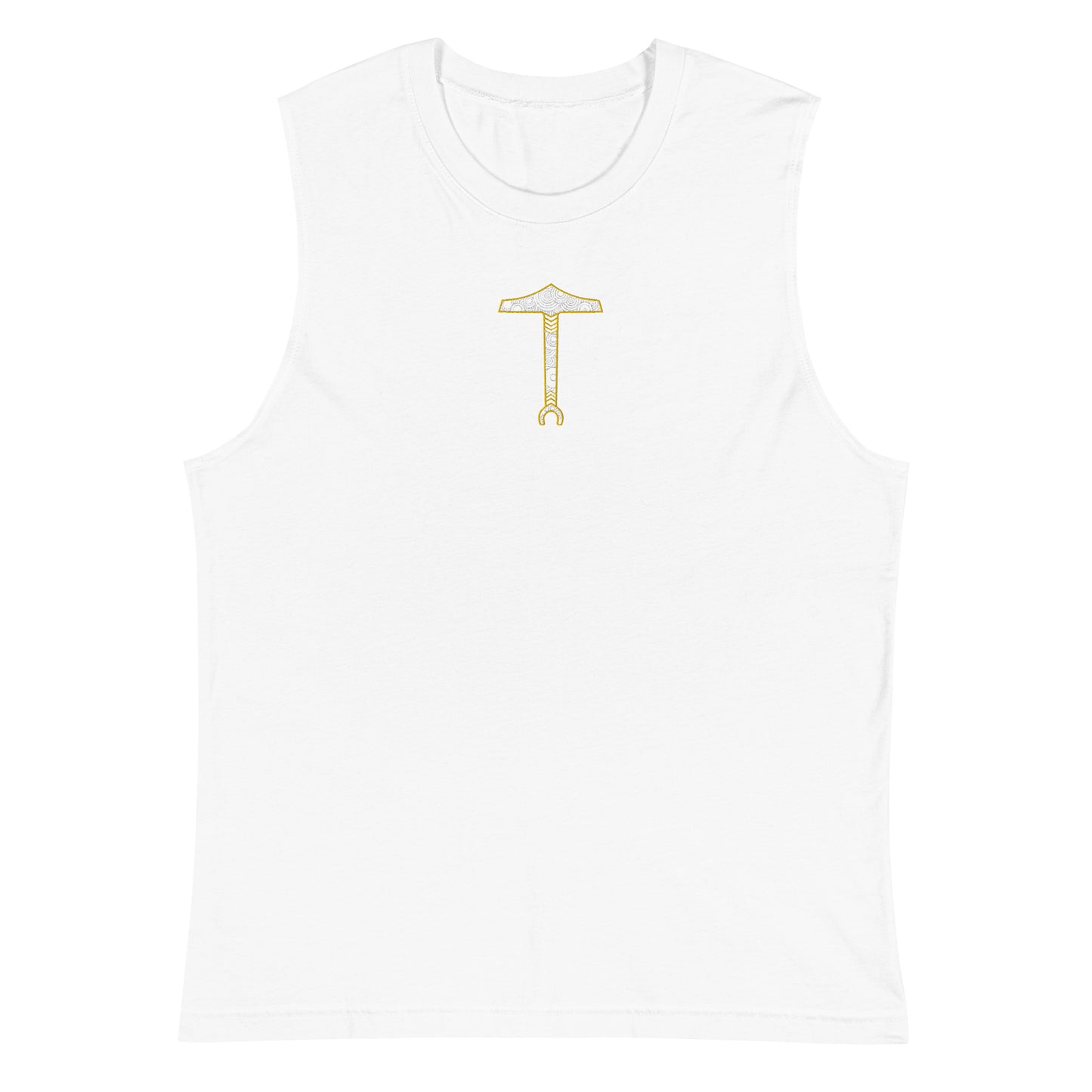 Embroidered White and Gold Hammer of the Auld Ways Tank