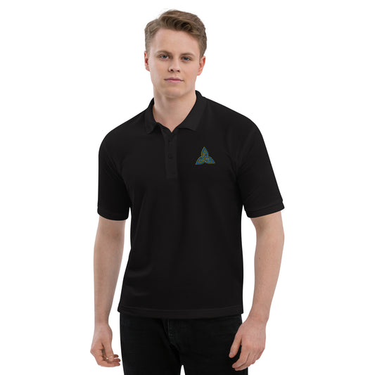 Elder Weave Triskelion Embroidered Premium Polo