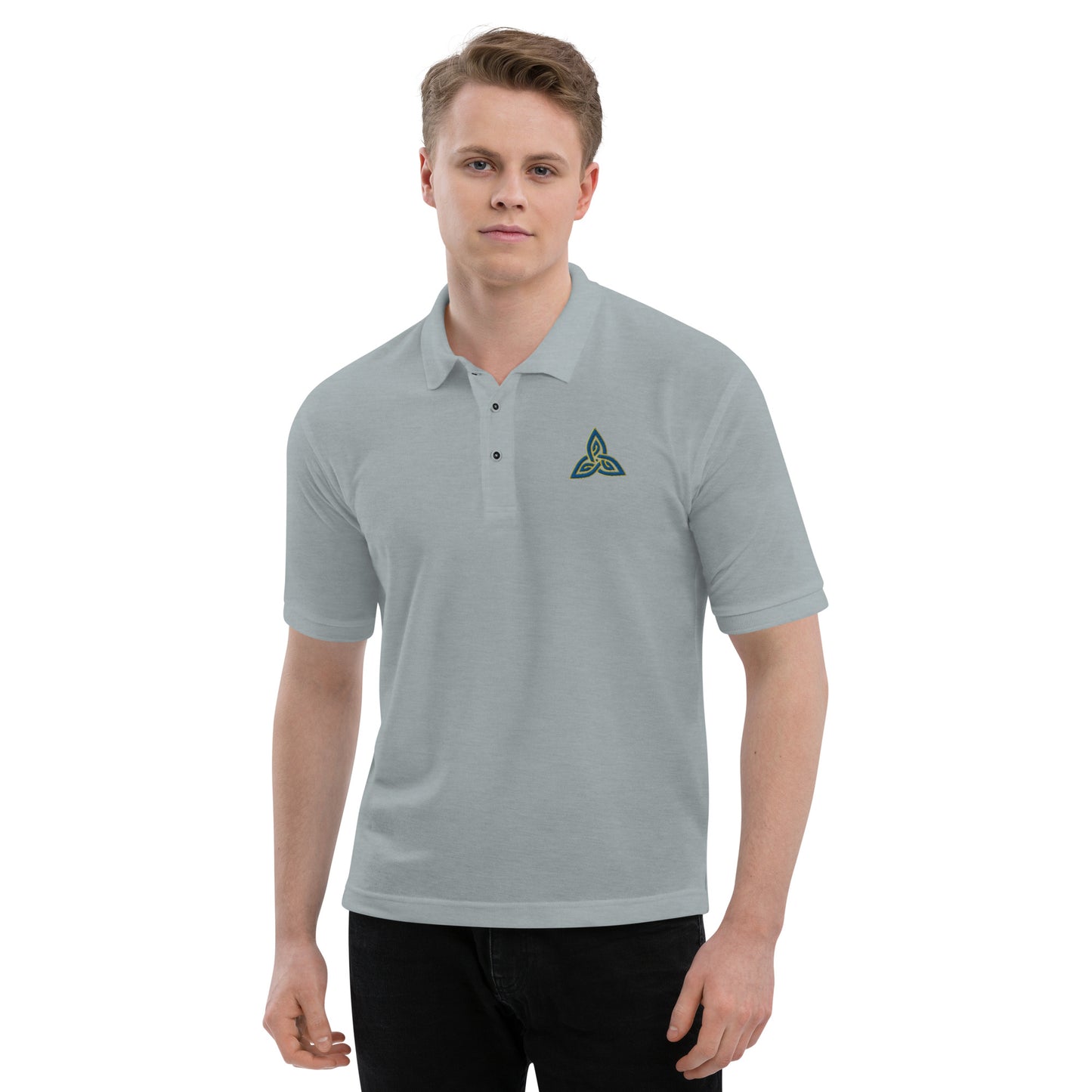 Elder Weave Triskelion Embroidered Premium Polo