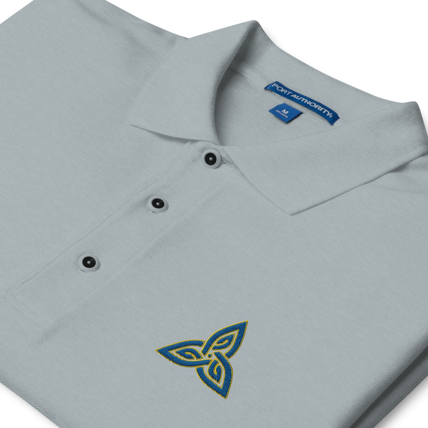 Elder Weave Triskelion Embroidered Premium Polo