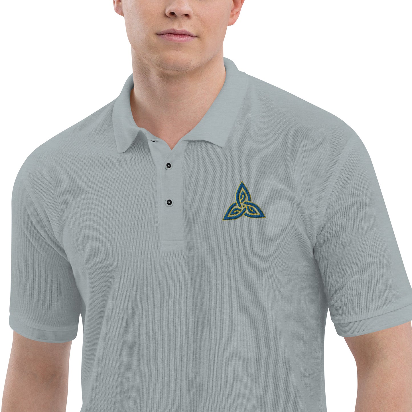 Elder Weave Triskelion Embroidered Premium Polo