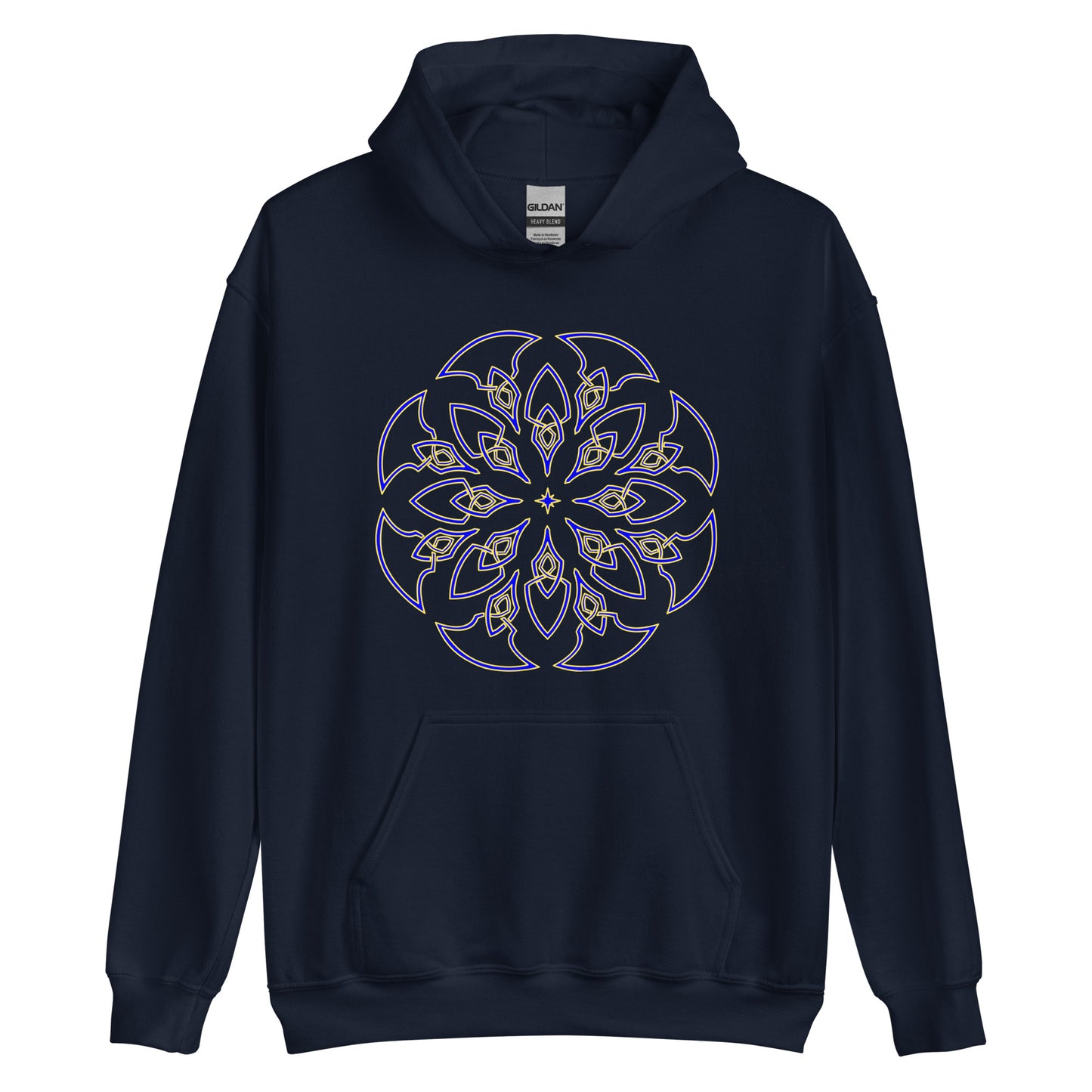 SunBloom Blue and Gold Hoodie