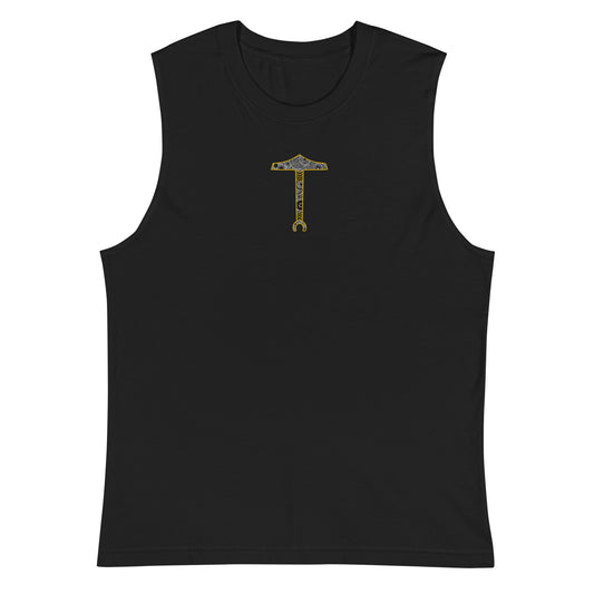Embroidered White and Gold Hammer of the Auld Ways Tank