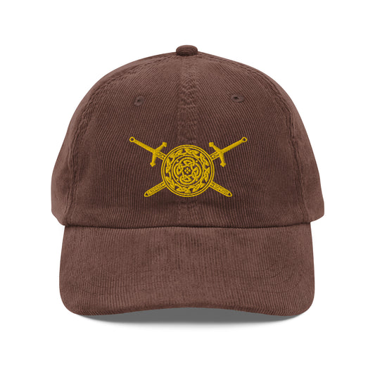Double Claymore Embroidered Corduroy Cap